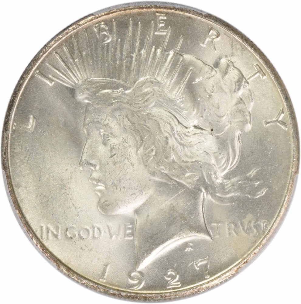 1927-S Peace Silver Dollar MS64 PCGS