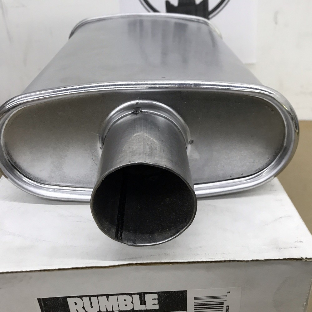 Rumble R27702 2" Offset Inlet, 2" Center Outlet Performance Muffler