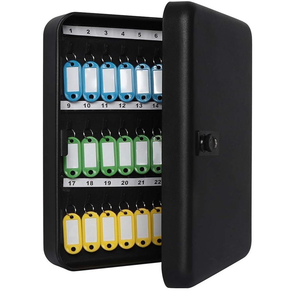 Key Cabinet Wall Mount,Locking Key Organizer,Key Storage Lock Box with Code
