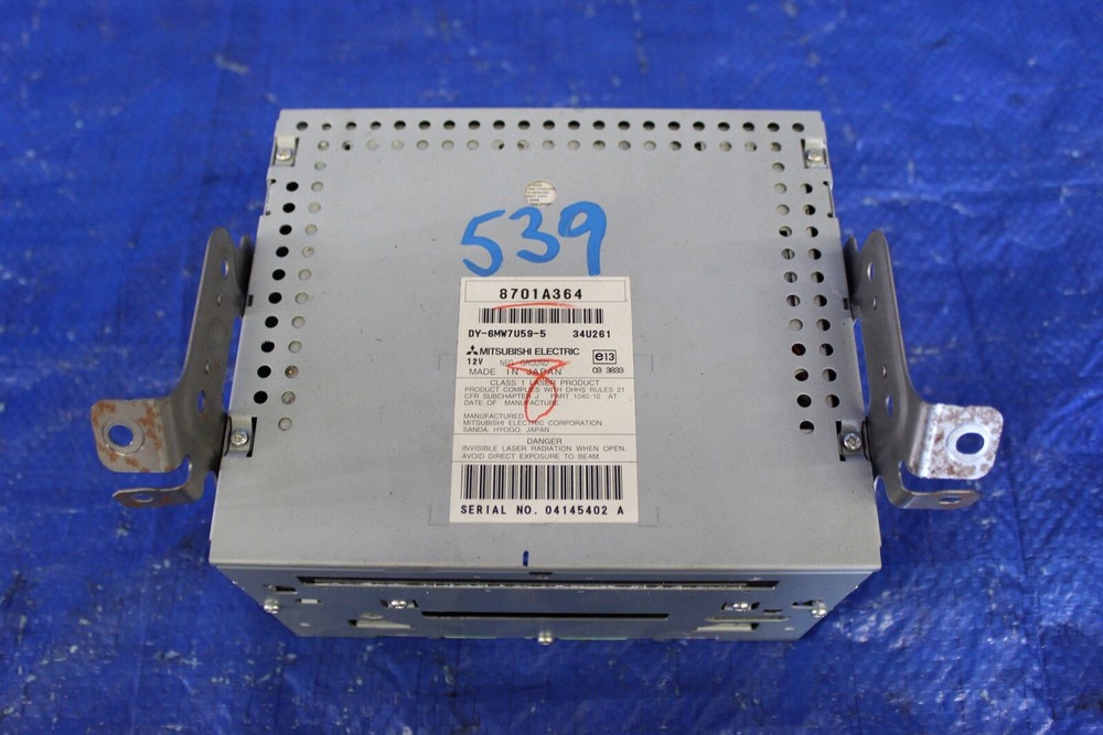 2010 MITSUBISHI LANCER EVOLUTION X MR OEM RADIO CD PLAYER DECK UNIT #539