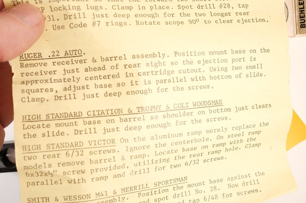 H204 Buehler Scope Mount Base Code CT High Standard Citation Trophy