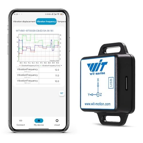 9-Axis Bluetooth 5.0 Accelerometer Data Logger with SD Card, Gyroscope & Magneto