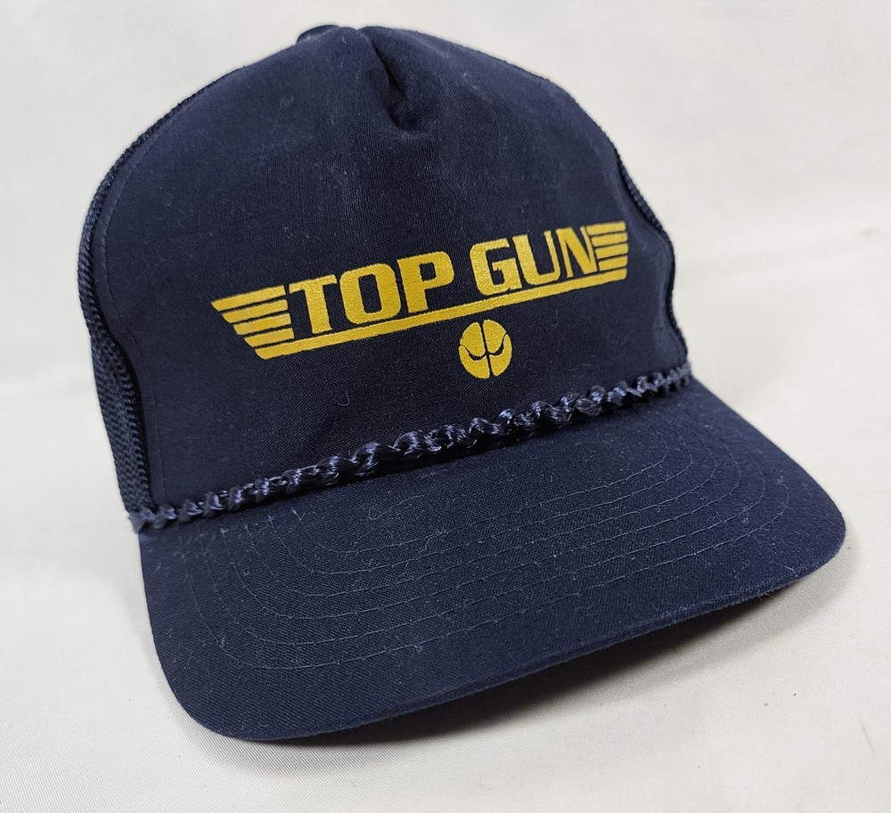 Vintage TOP GUN SNAP BACK HAT CAP Navy Pre-owned
