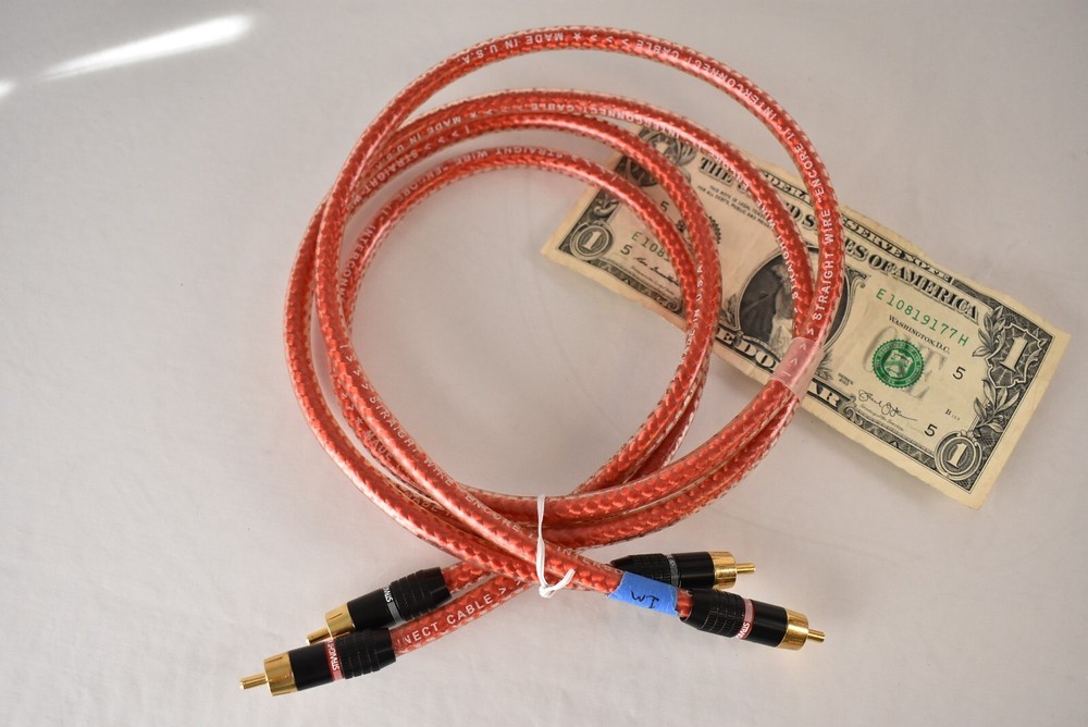 1m  Pair RCA Straight Wire Encore II Audio Interconnect Cables