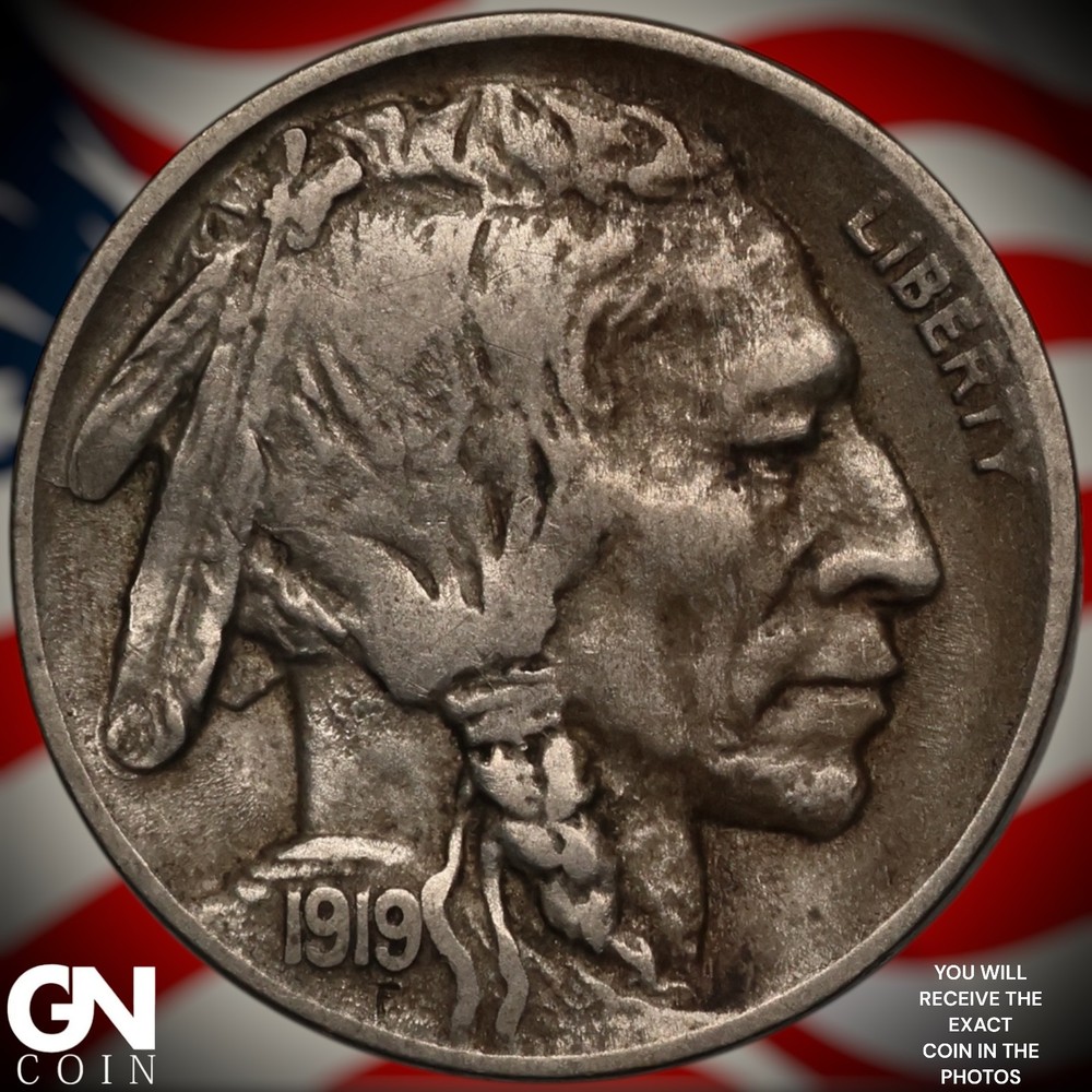 1919 D Buffalo Nickel A6482