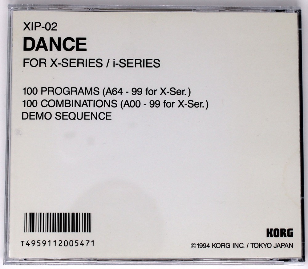 KORG XIP-02 DANCE Performance Data For X/ i -series Floppy Disk