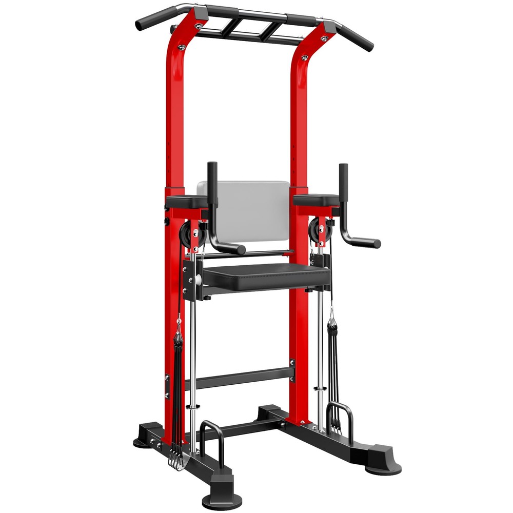 Power Tower Dip Station Pull Up Bar for Home Gym Multi-Function Adjustable He...