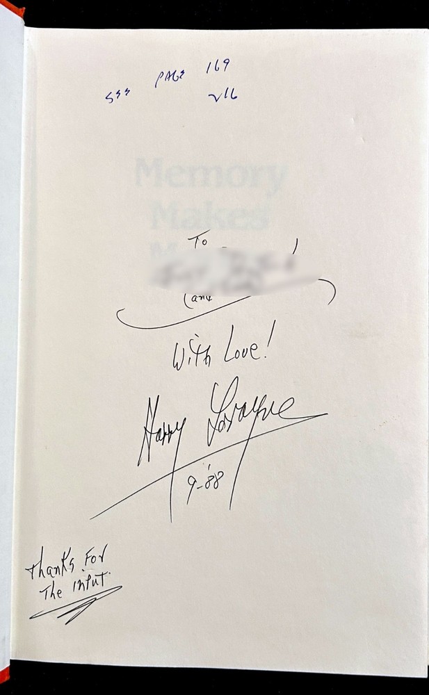 Autographed Memory Makes Money (Harry Lorayne) -1988