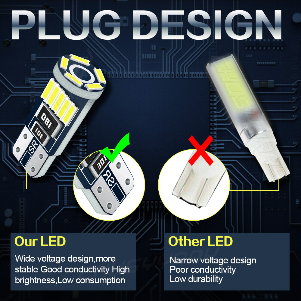 5 Super Bright mini LED T10 Wedge Base Replacement light Low Voltage Bulbs 12v