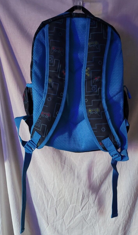 Medium Size Backpack Gamer Controller Design Black School Playdate Cute