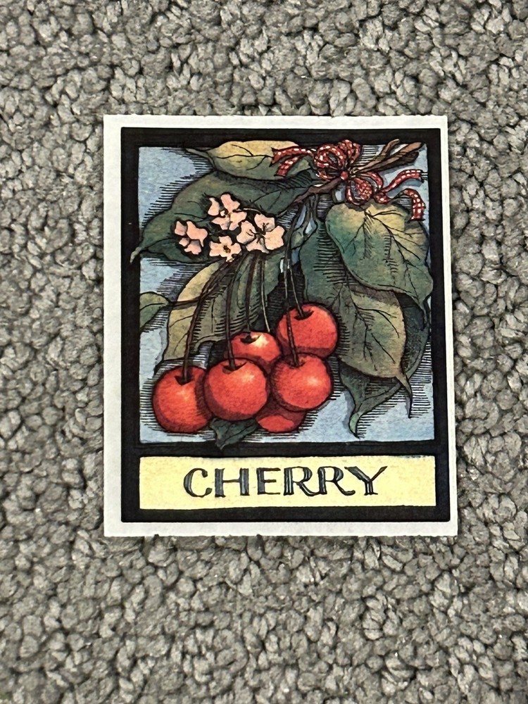 RA LANG Cherry STICKERS/LABELS - 10 Sheets - Same Design - Great Condition