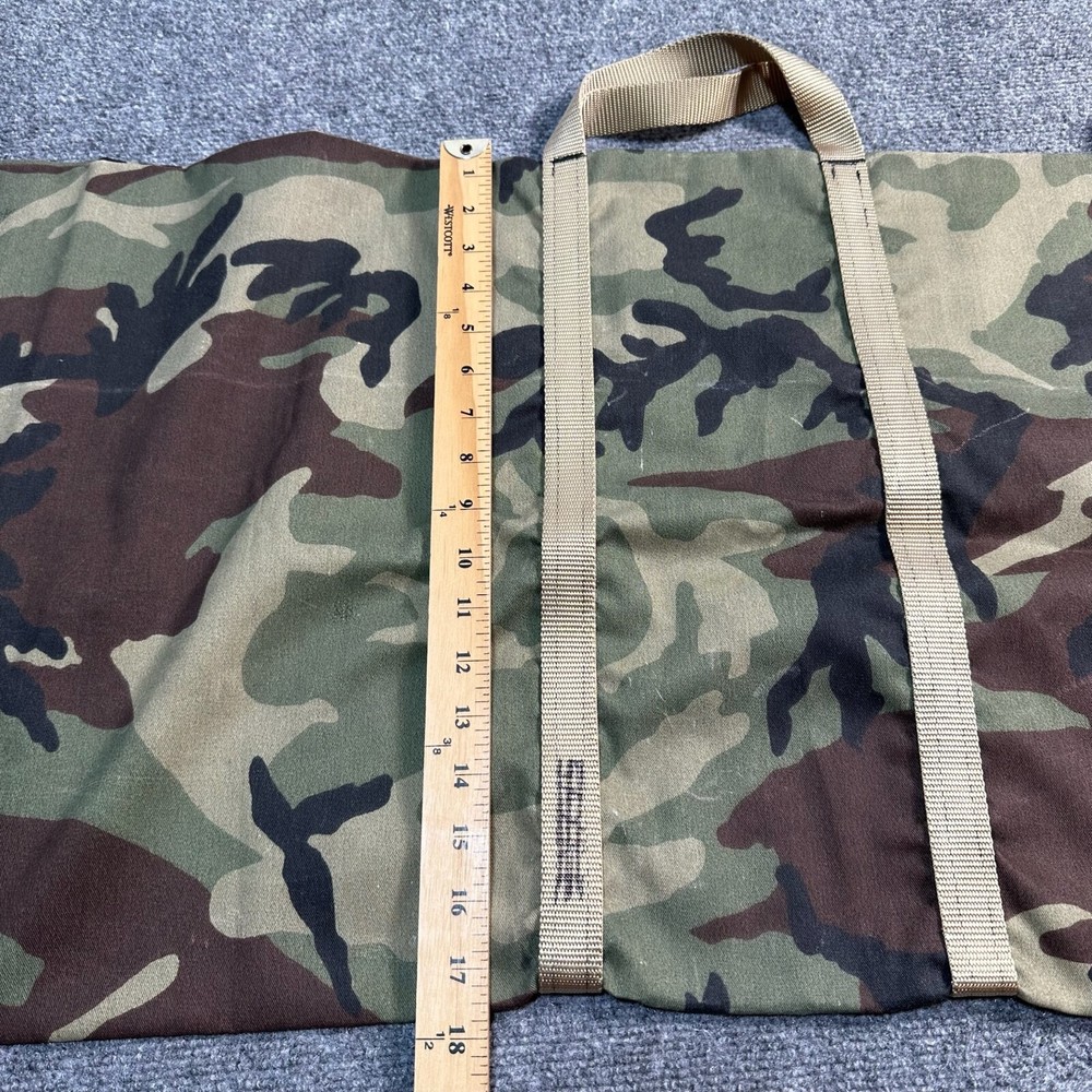 US Military Duffle Bag Green Camo Carry Strap Adjustable Ends