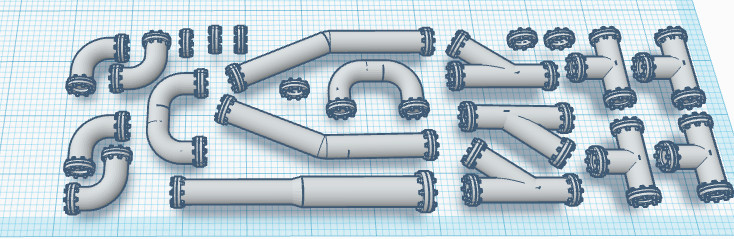 HO Scale Commercial Utility pipe set - Small