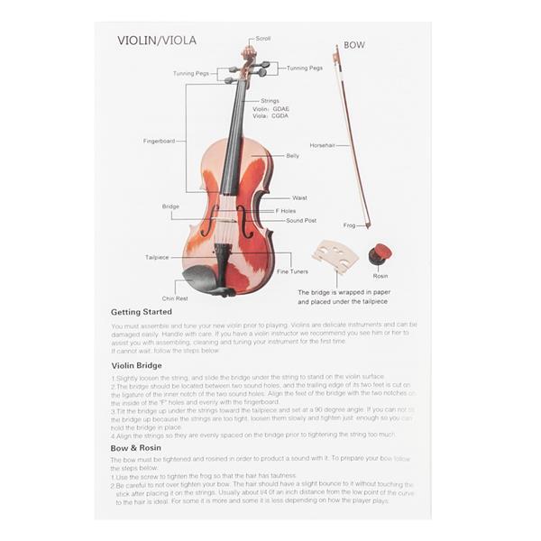 Glarry GV103 4/4 Spruce Panel Violin Matte White