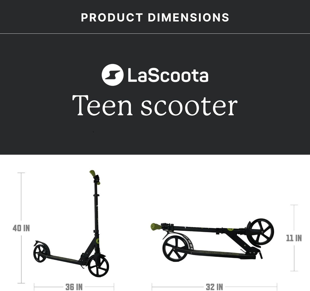 Fusion Blue Adjustable Kick Scooter - Lightweight, Foldable & Ergonomic Design