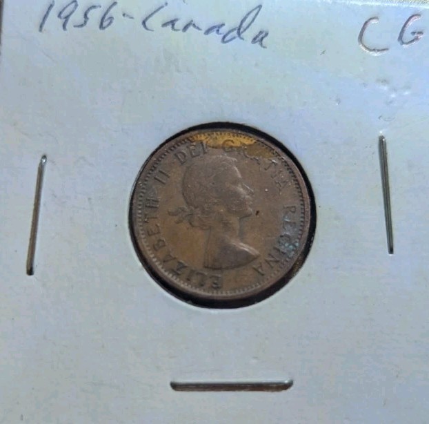 1956 Canadian Maple Leaf Penny CG