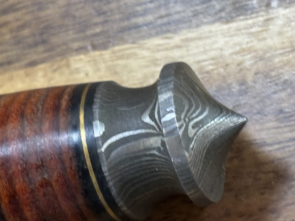 LARGE TOAD STICKER DAMASCUS DIRK DAGGER CUSTOM UNBRANDED W/SHEATH KDU