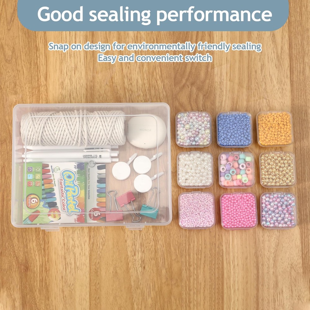Bead Organizer Box, 30pcs Small Clear Plastic Storage Containers, Craft
