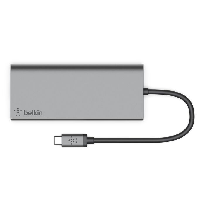 Belkin USB-C Multimedia Hub (Certified Refurbished) - Silver