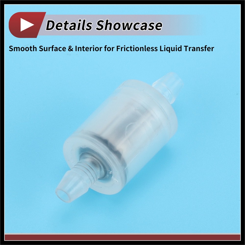 1/8" Inline Check Valve One Way Non Return Barb Hose Fitting Plastic Clear