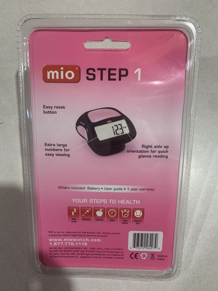 Mio Step 1 Digital Pedometer - Pink