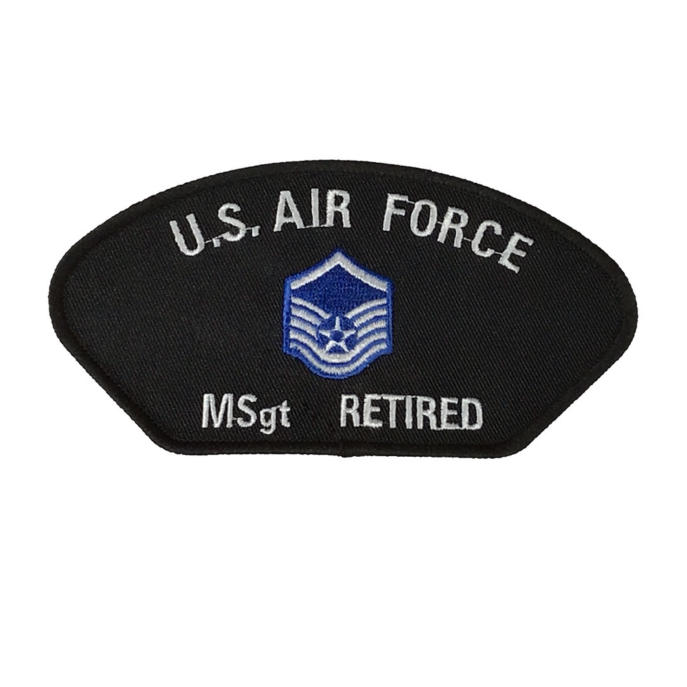 USAF AIR FORCE MASTER SERGEANT MSgt RETIRED PATCH E-7 ENLISTED FIRST SHIRT