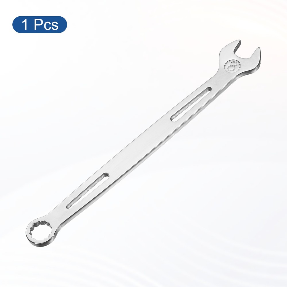 8mm Combination Wrench Thin Metric 12-Point Box and Open End Spanner