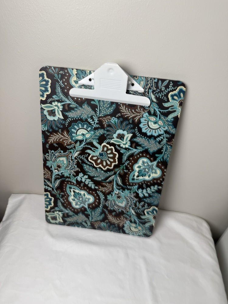 Vera Bradley Java Blue Clipboard And Note Pad Set NEW