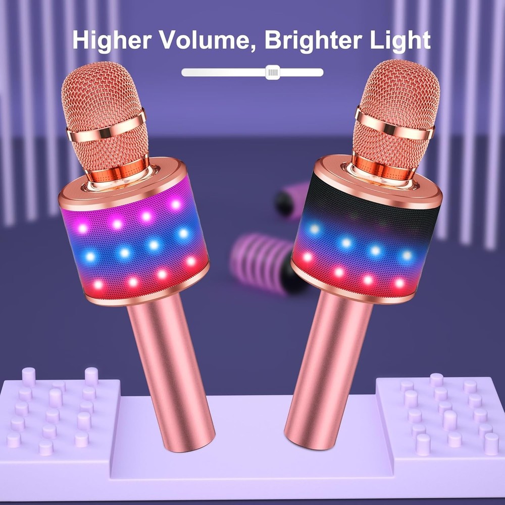 Karaoke Microphone for Singing - Portable Bluetooth Speaker