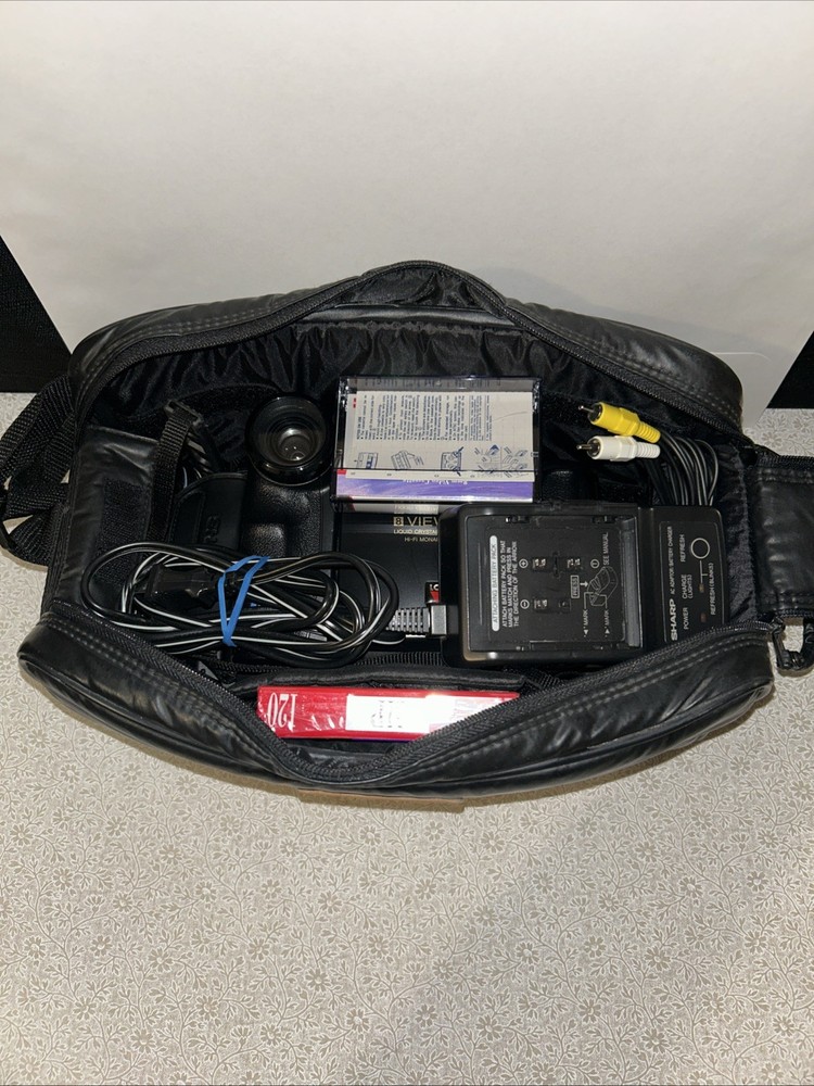 Sharp Liquid Crystal Video Camera Vl-E47 & Accessories
