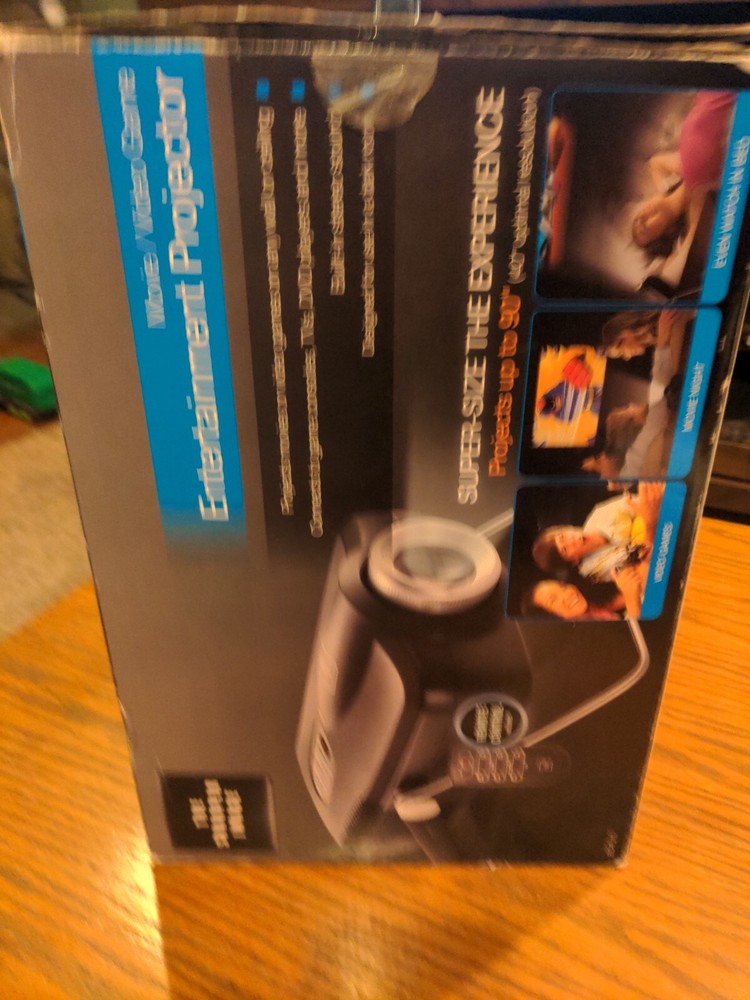 Sharper Image Projector Digital LCD EC-PJ10 Black Tested Works