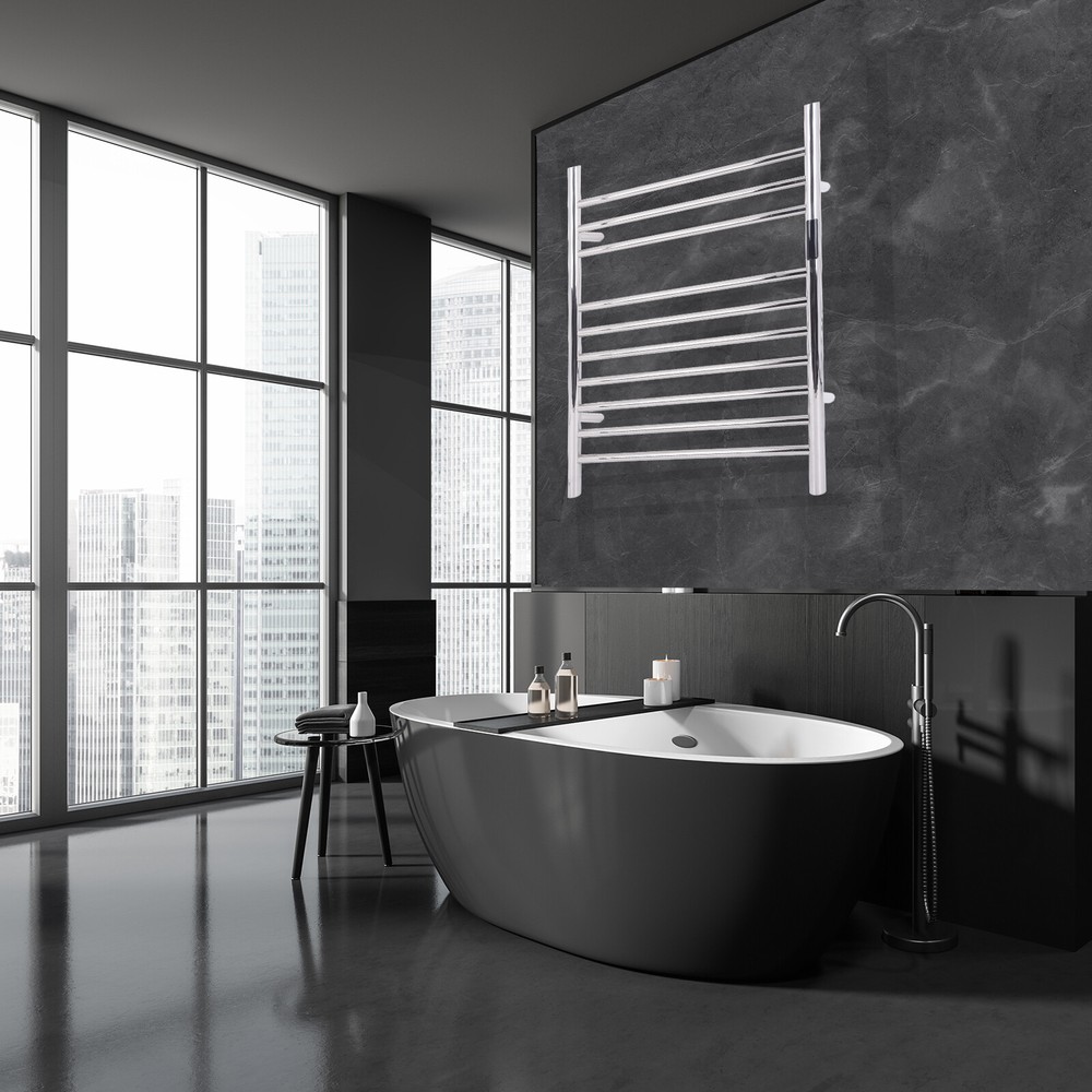 10 Bars Towel Warmer Rack Wall Mounted with Timer Temperature Control