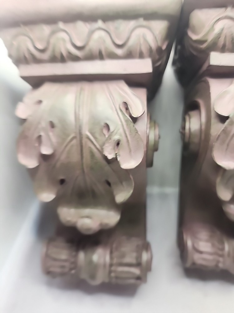 Pair Vintage Corbels Plaster Architectural Trims