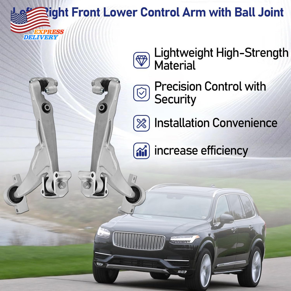Left & Right Front Lower Control Arm with Ball Joint Assembly for XC60 2018-2023