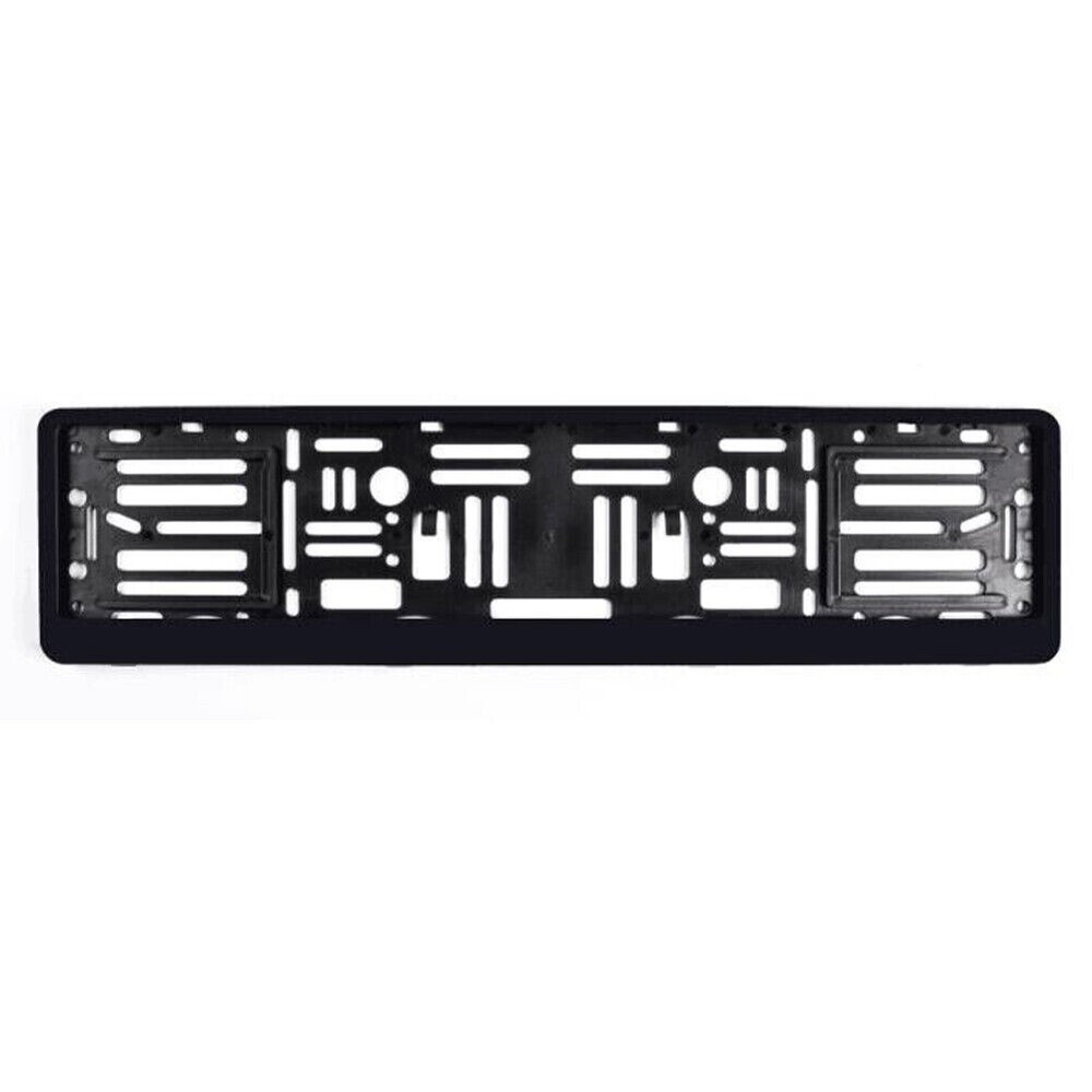 US 1-2 Pack High Quality Black European Size License Plate Frame Holder