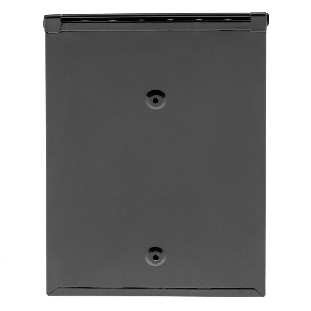 Wall Mount Rectangular Locking Mailbox W/ 2 Keys Black Residential Mail Box