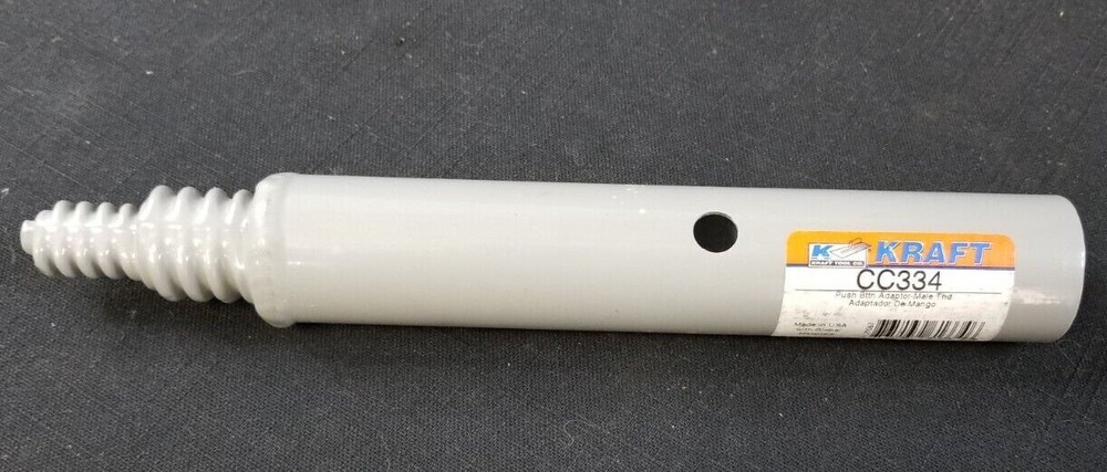 Kraft Tool CC334 Push Button Adaptor-Male Thread