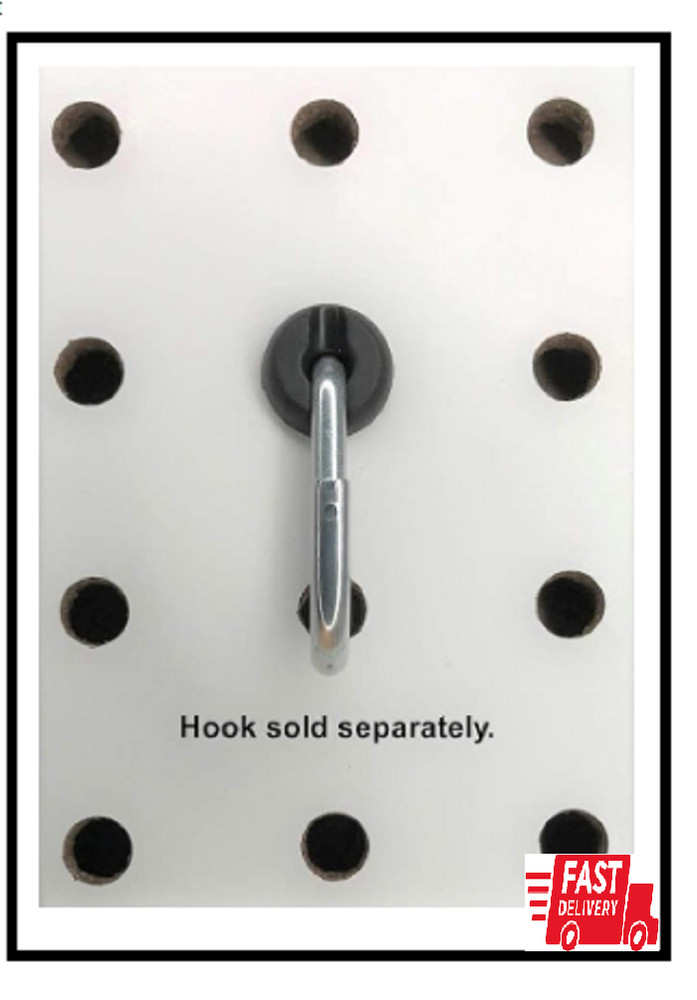 Pegitz Pegboard Peg Locks 50PCS (1/8 inch, Black), New
