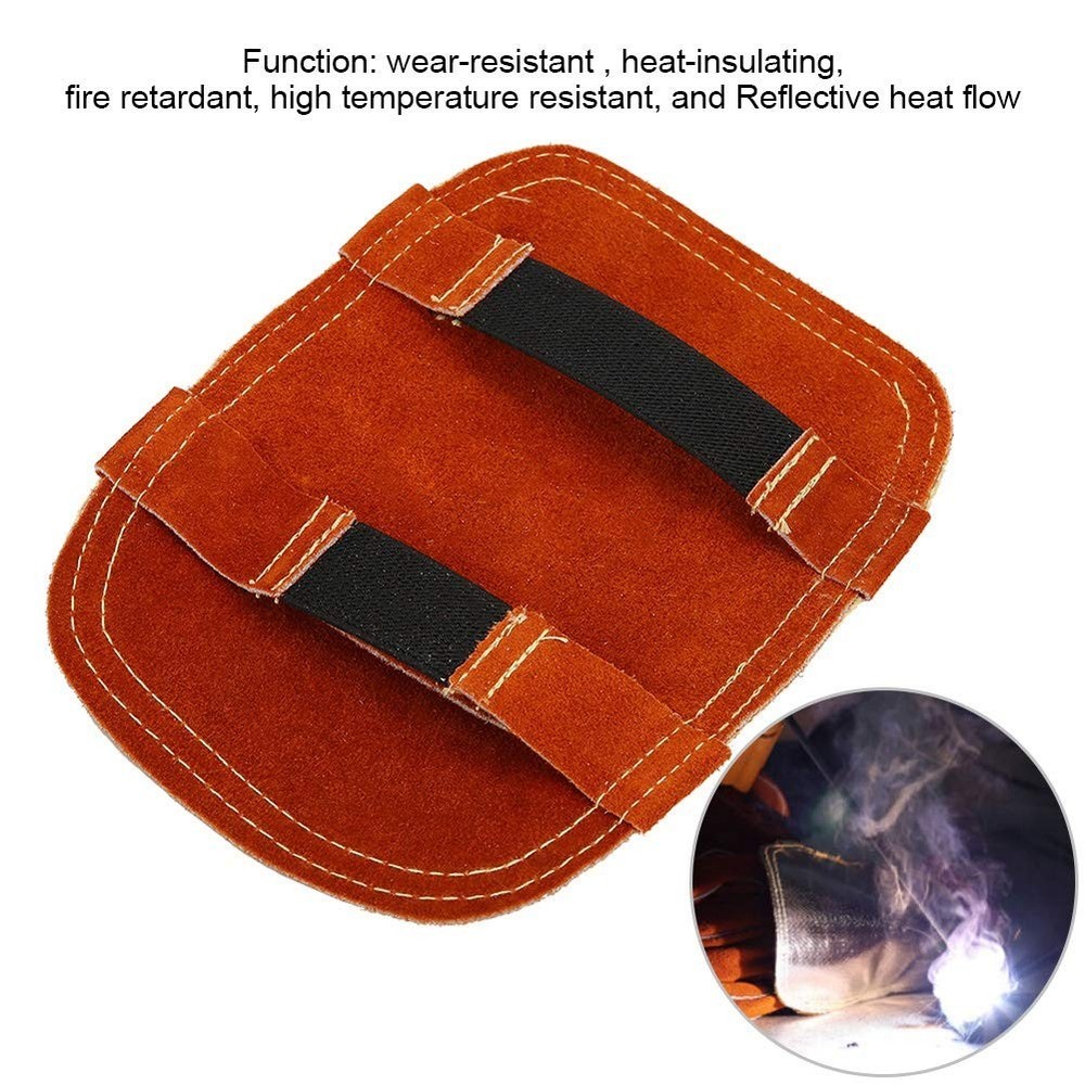 Welding Hand Pad,luminized Leather Back Hand Pad,Hand Heat Shield Welding Glo...