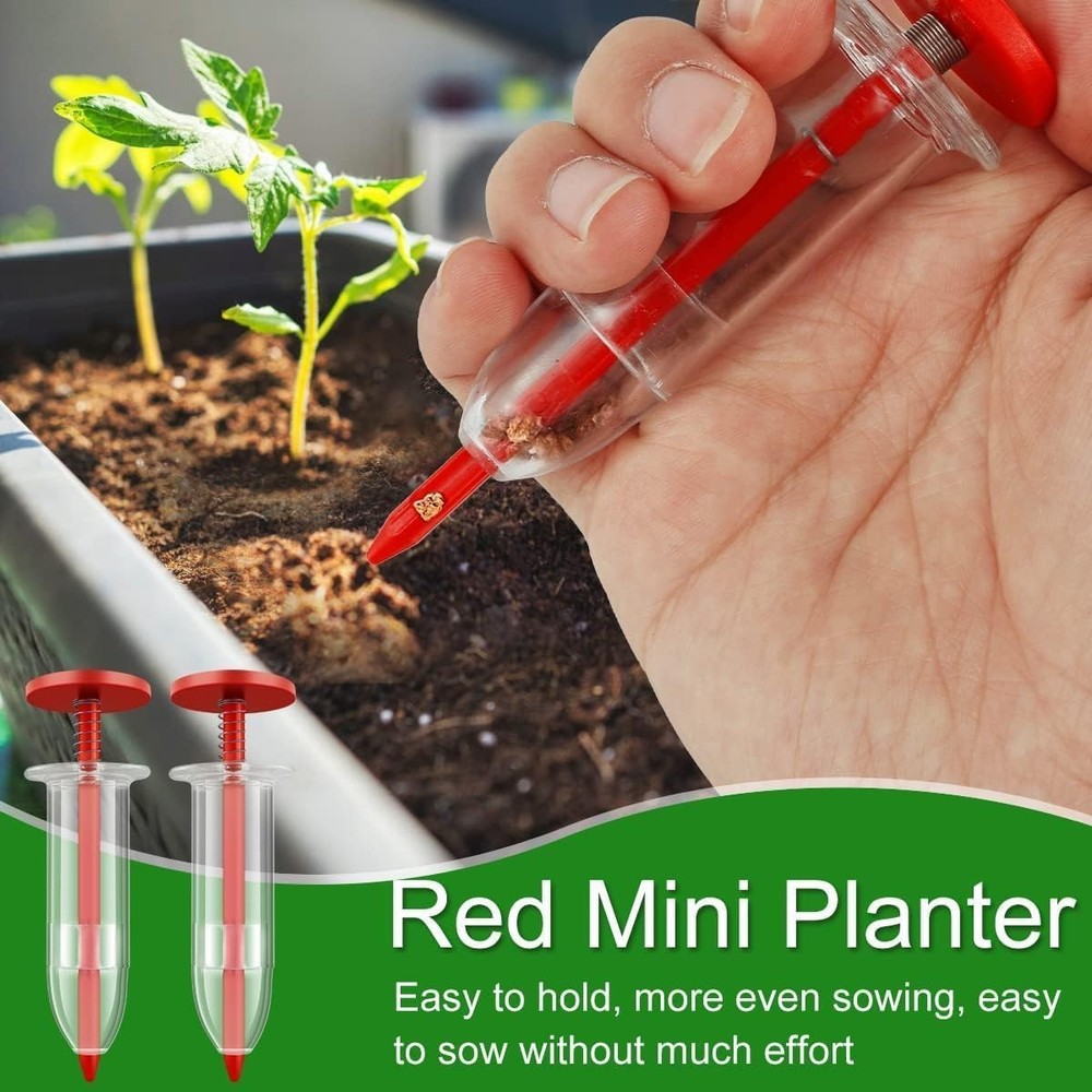 6Pcs Mini Sowing Seed Dispenser, Planter Tool, Handheld Green