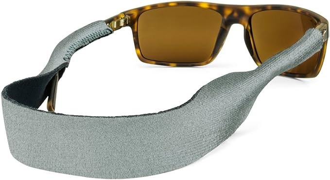 Croakies Original Solid Eyewear Retainer, XL 7-20mm - Silver (4-Pack)