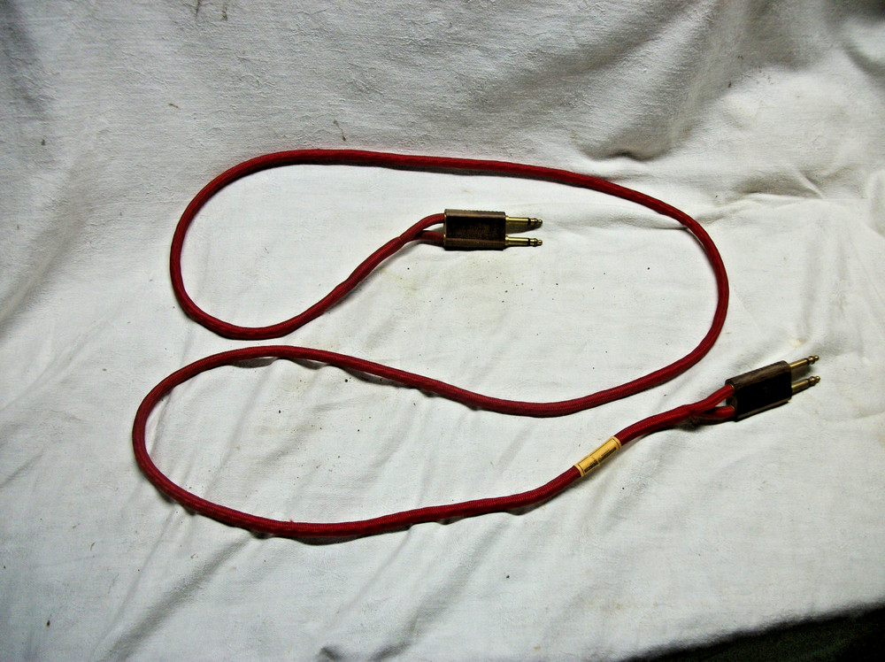 Automatic Electric Canada D543578-B red cloth switchboard patch cord 6ft