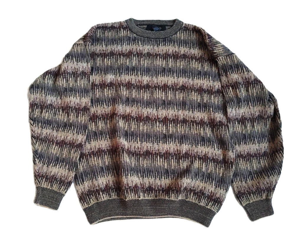 MENS GREY & BROWN  SWEATER~BACHRACH