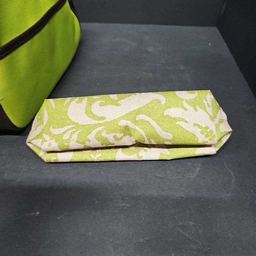 ESTEE LAUDER Lime Green Makeup Cosmetics Bag