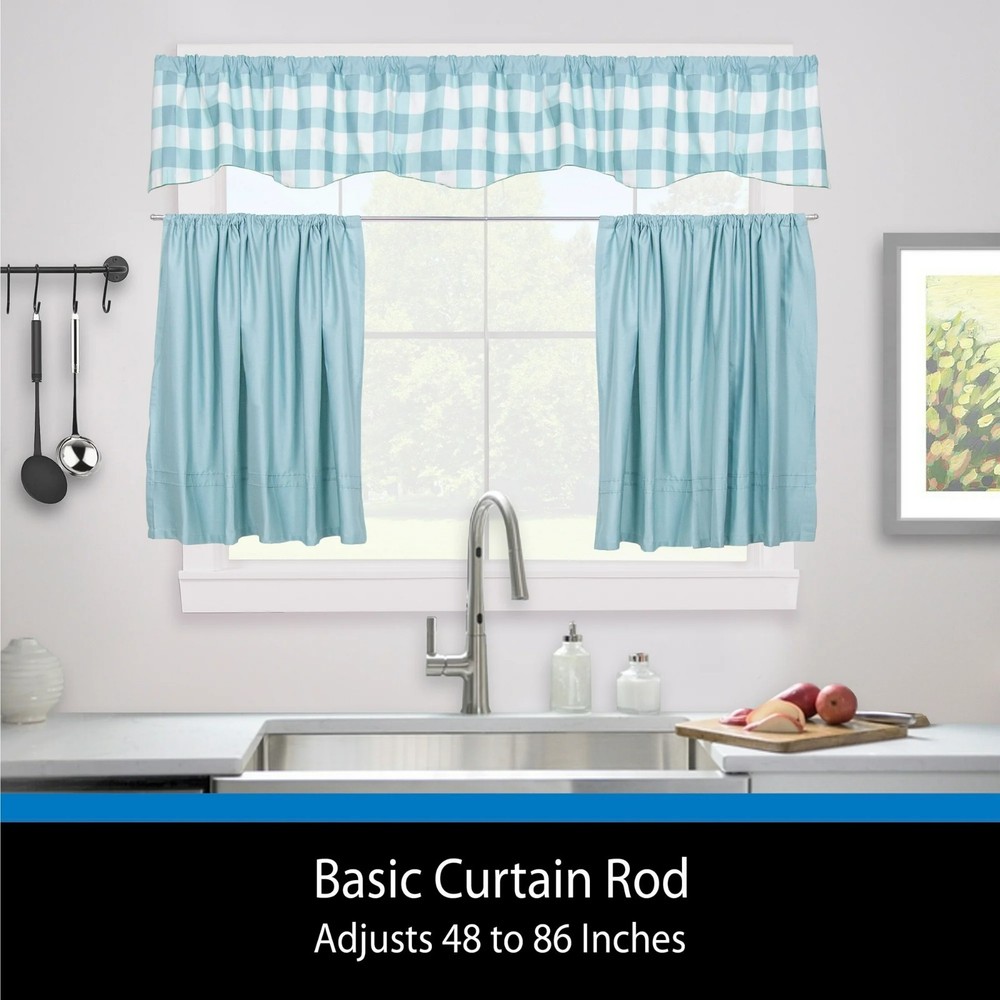(2 pack) Mainstays 3" Basic Metal Wrap Around Adjustable Curtain Rod