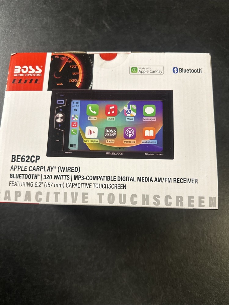 New Boss Elite BE62CP Bluetooth Digital Multimedia Receiver 6.2" Touchscreen