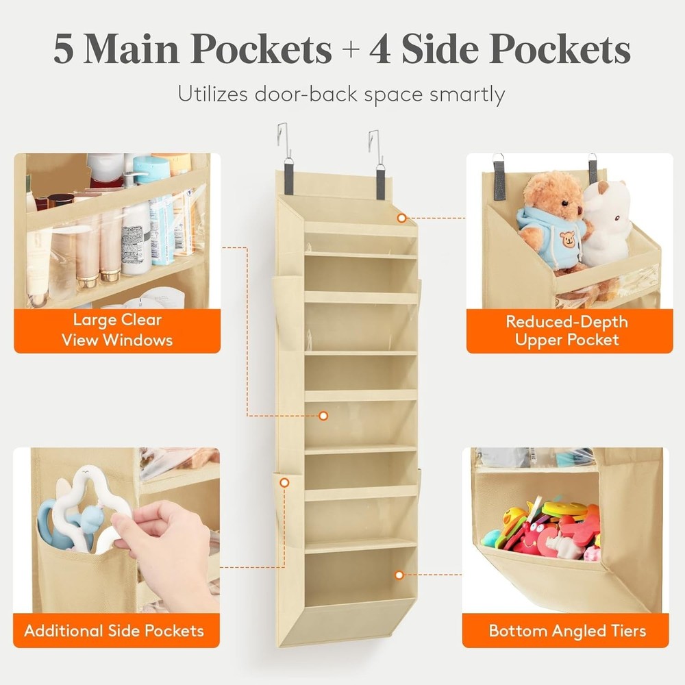 Foldable Clear Window Organizer - 40 lbs Load Capacity for Home Essentials