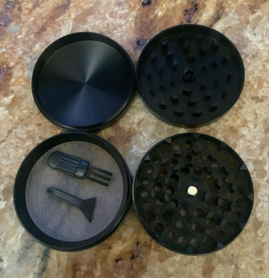 2 Pack - 2.5'' Spices Grinder (Black) Hand Twist Turn (No Handle)
