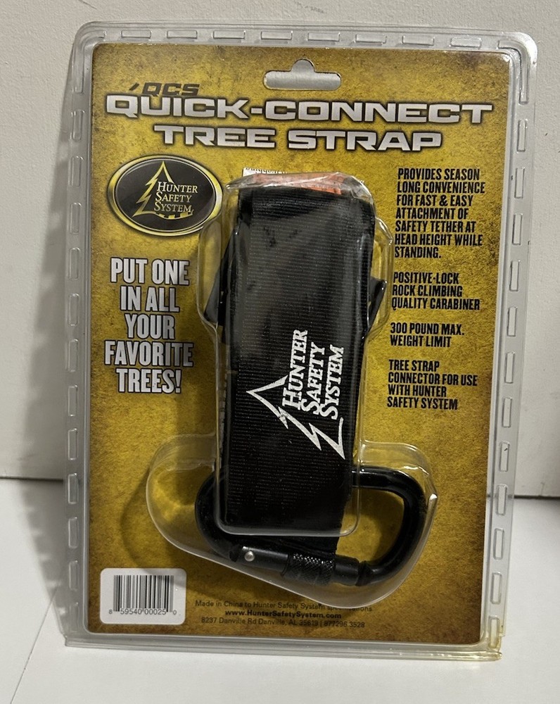Hunter Safety System Quick-Connect Tree Strap Tree-Stand Hunting Single NOS