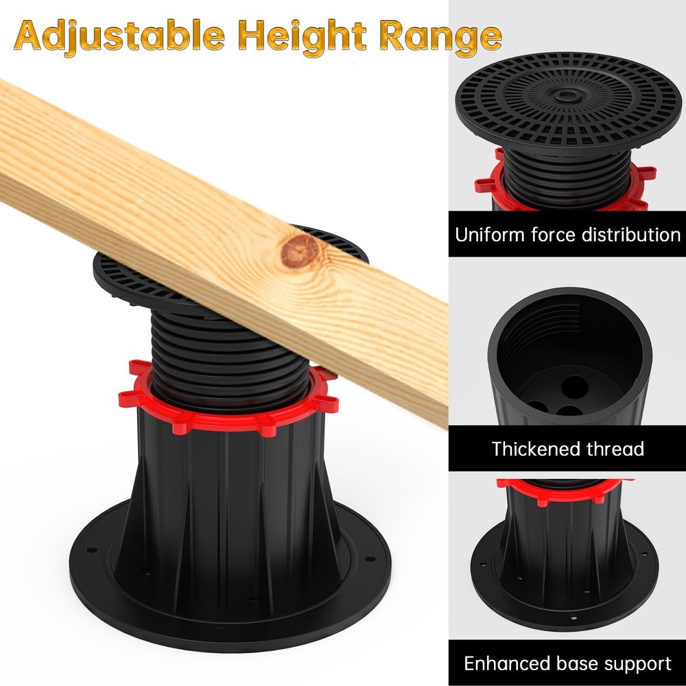 2 Pcs Adjustable Bed Frame Support Leg, Frame Center Slats Heavy Support Leg,...
